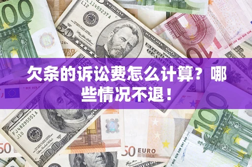 北京欠条的诉讼费怎么计算？哪些情况不退！