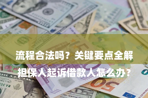 北京

担保人起诉借款人怎么办？流程合法吗？关键要点全解析